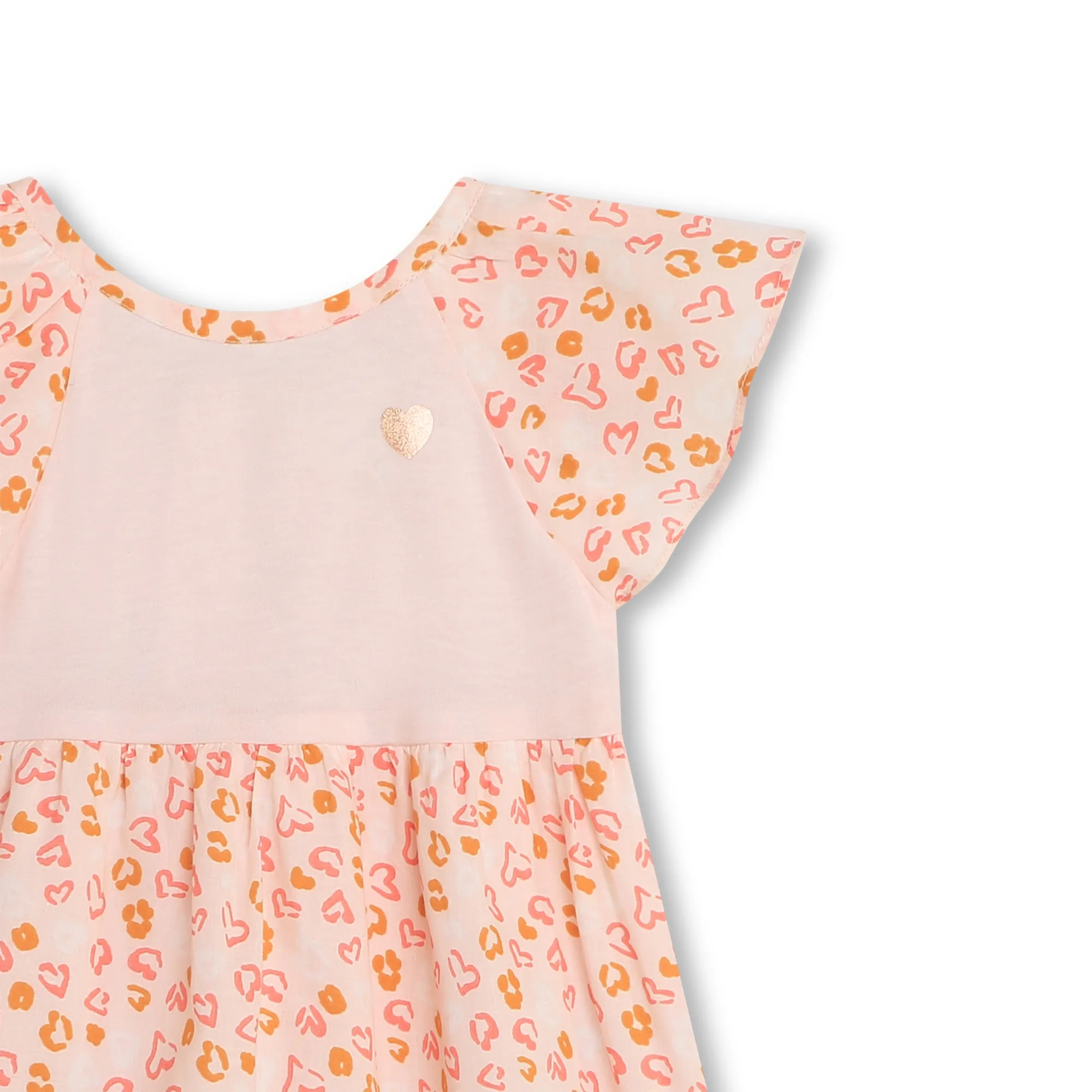 CARREMENT BEAU Vestido bimateria acampanado