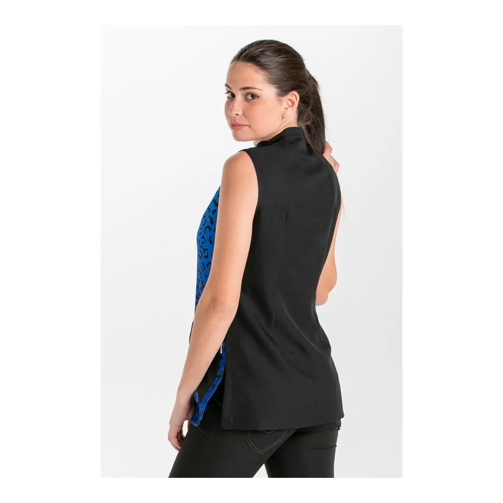 CASACA S/M ESTAMPADO ANIMAL PRINT AZUL