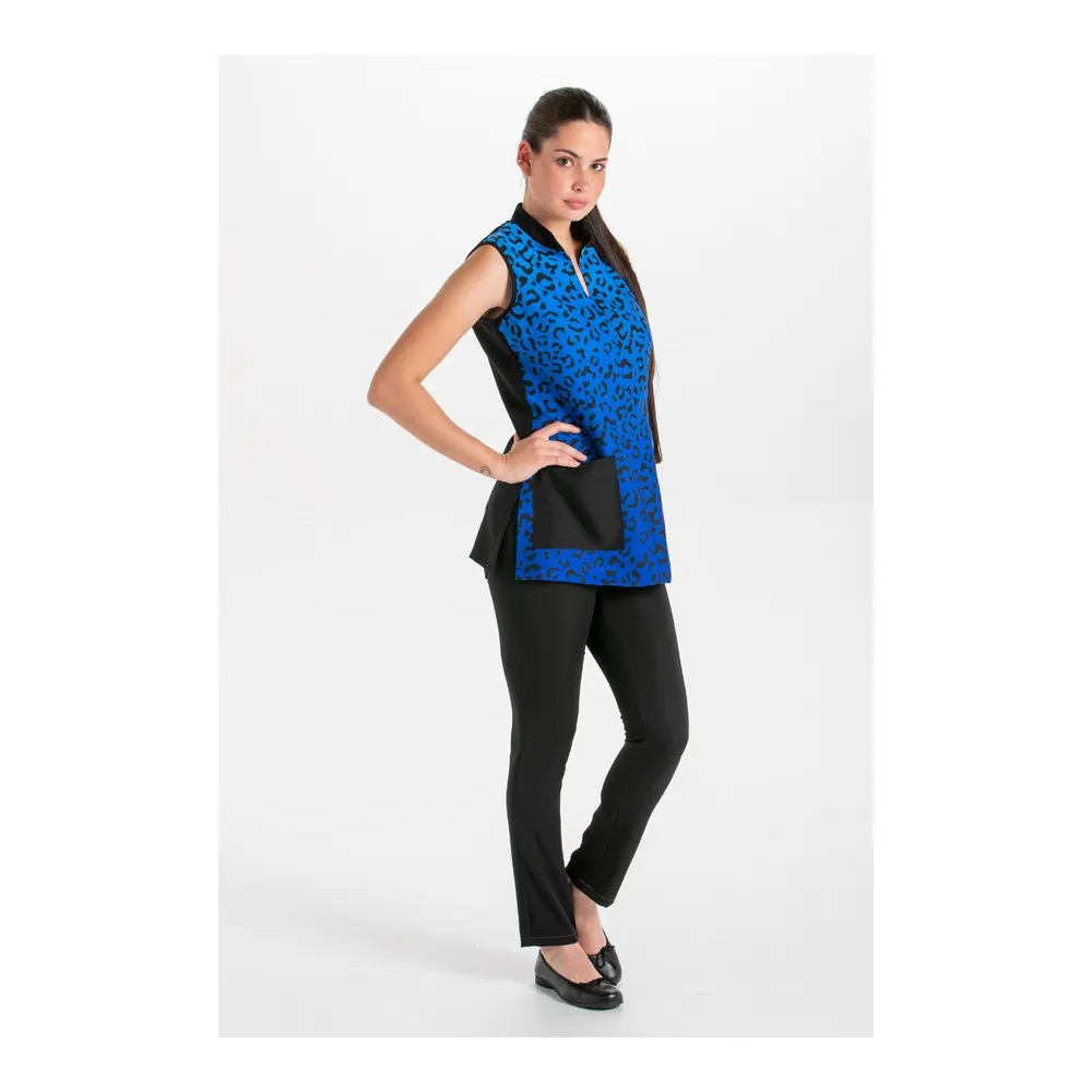 CASACA S/M ESTAMPADO ANIMAL PRINT AZUL