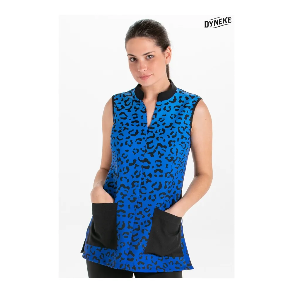 CASACA S/M ESTAMPADO ANIMAL PRINT AZUL