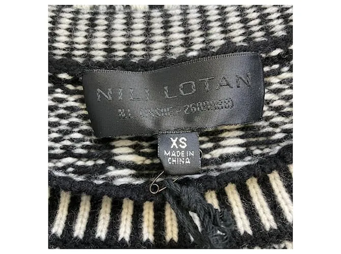 Chaleco de suéter Elisabeth Nili Lotan negro / marfil 