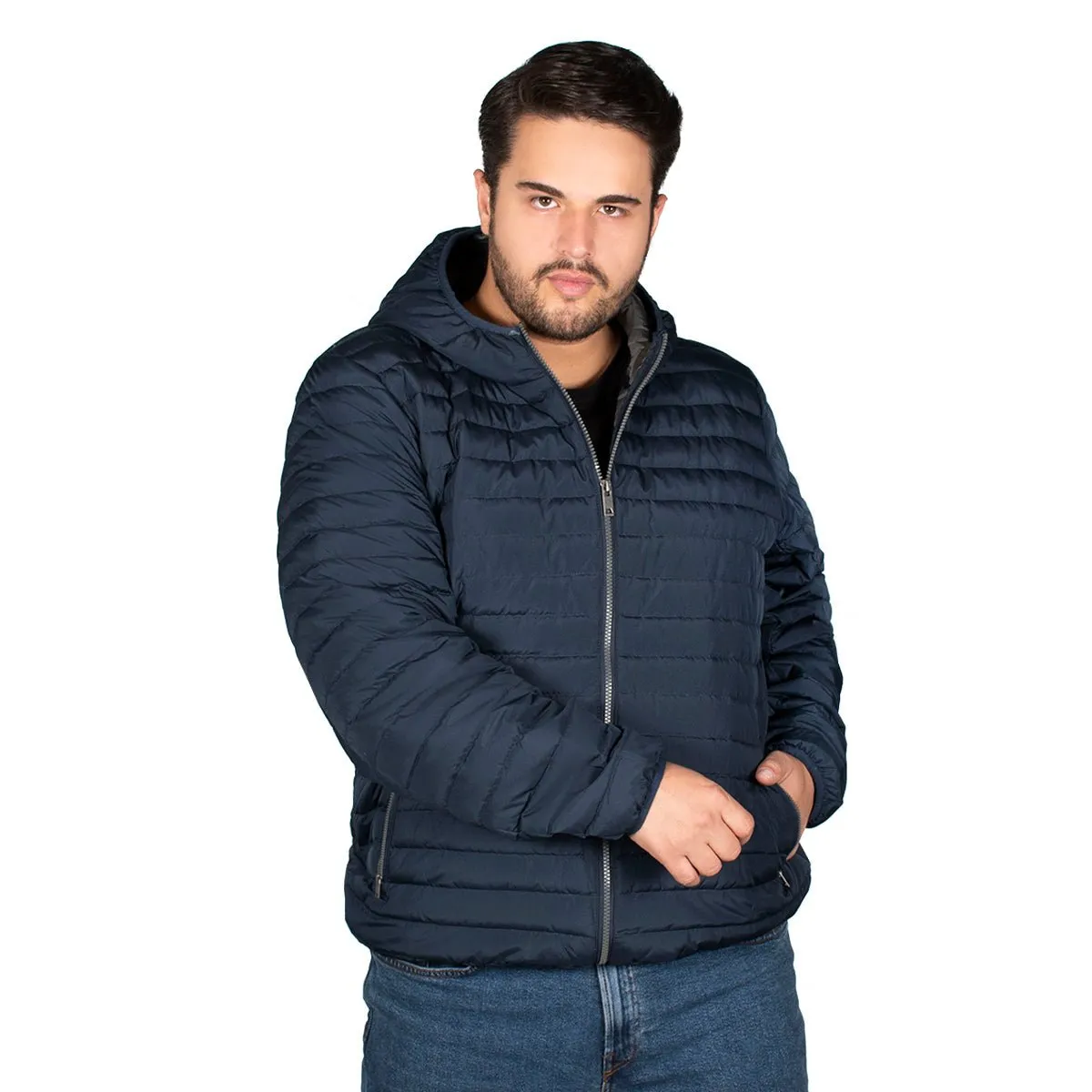 Chamarra De Pluma Hombre Plus Size