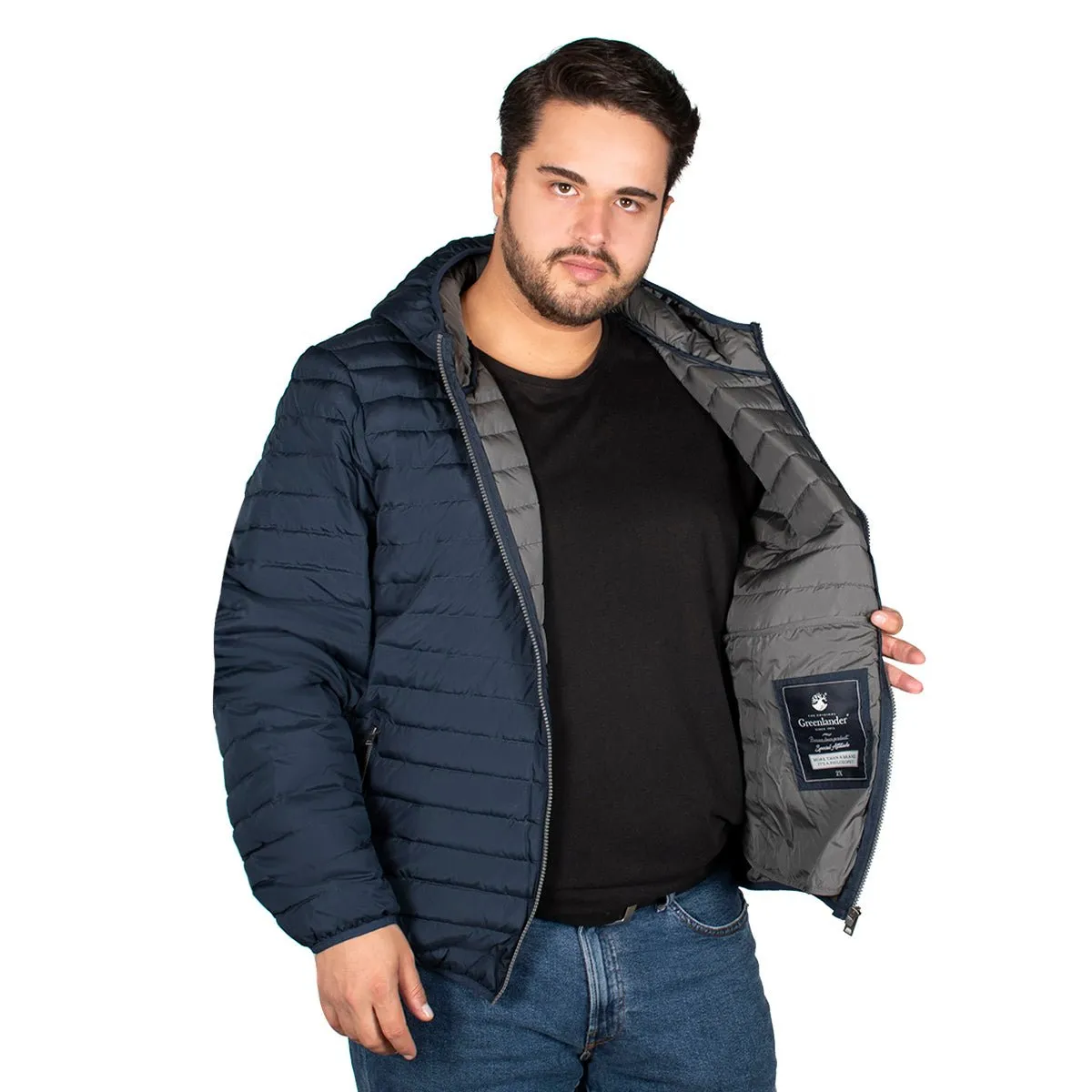Chamarra De Pluma Hombre Plus Size