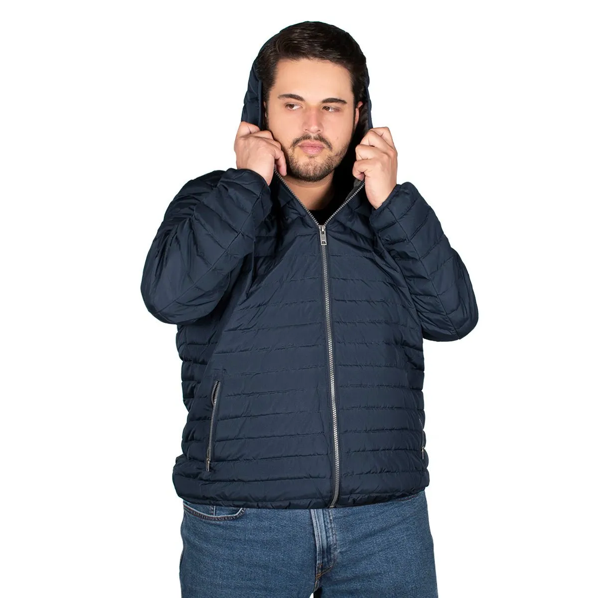 Chamarra De Pluma Hombre Plus Size