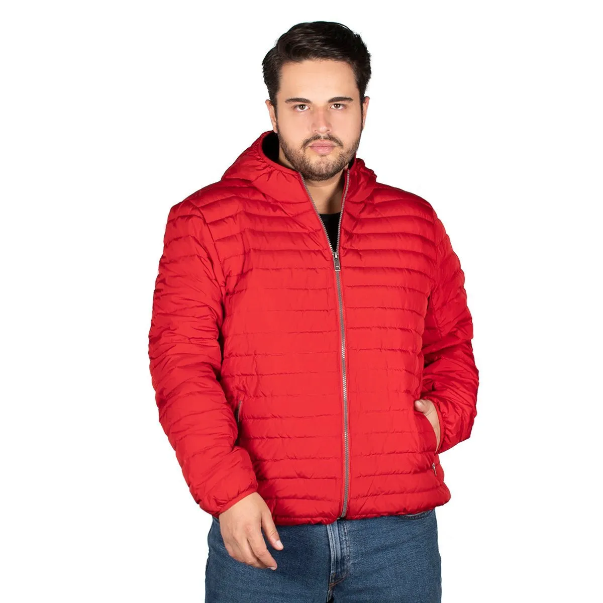 Chamarra De Pluma Hombre Plus Size