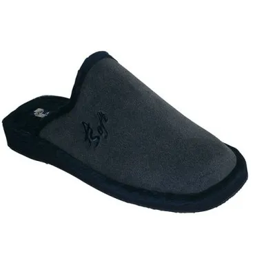 Chanclas combinadas con ribetes en otro tono piso muy blando Andinas en azul marino
