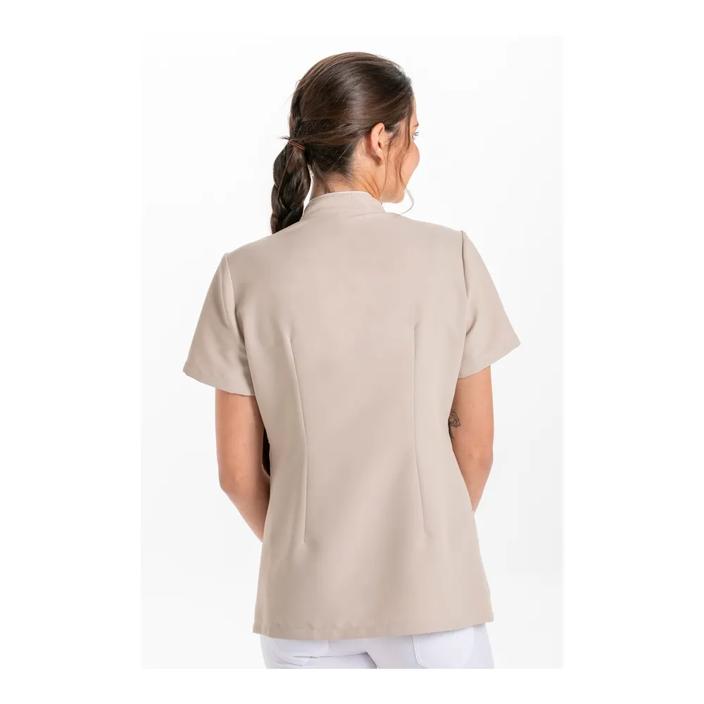Chaqueta pekin beig vivos raso