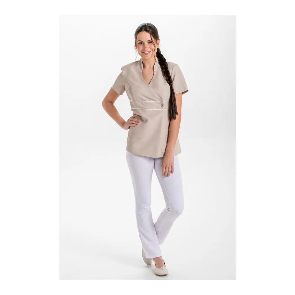 Chaqueta pekin beig vivos raso