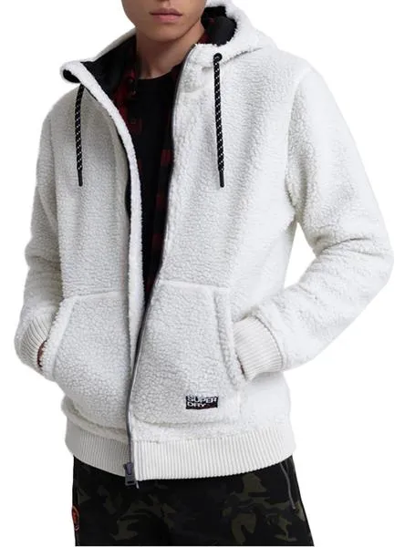 chaqueta superdry core blanco para hombre