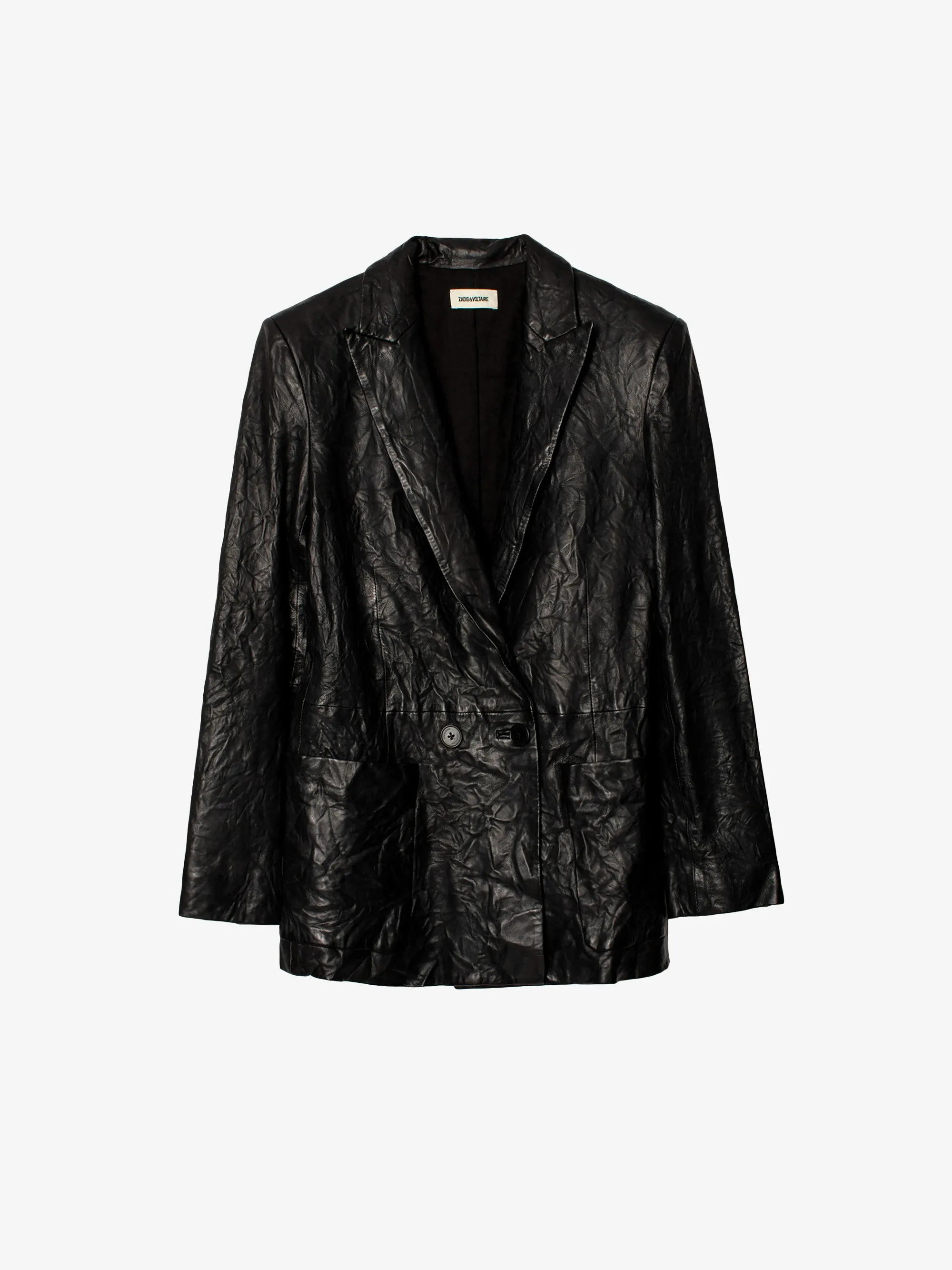 Chaqueta Visko de piel arrugada