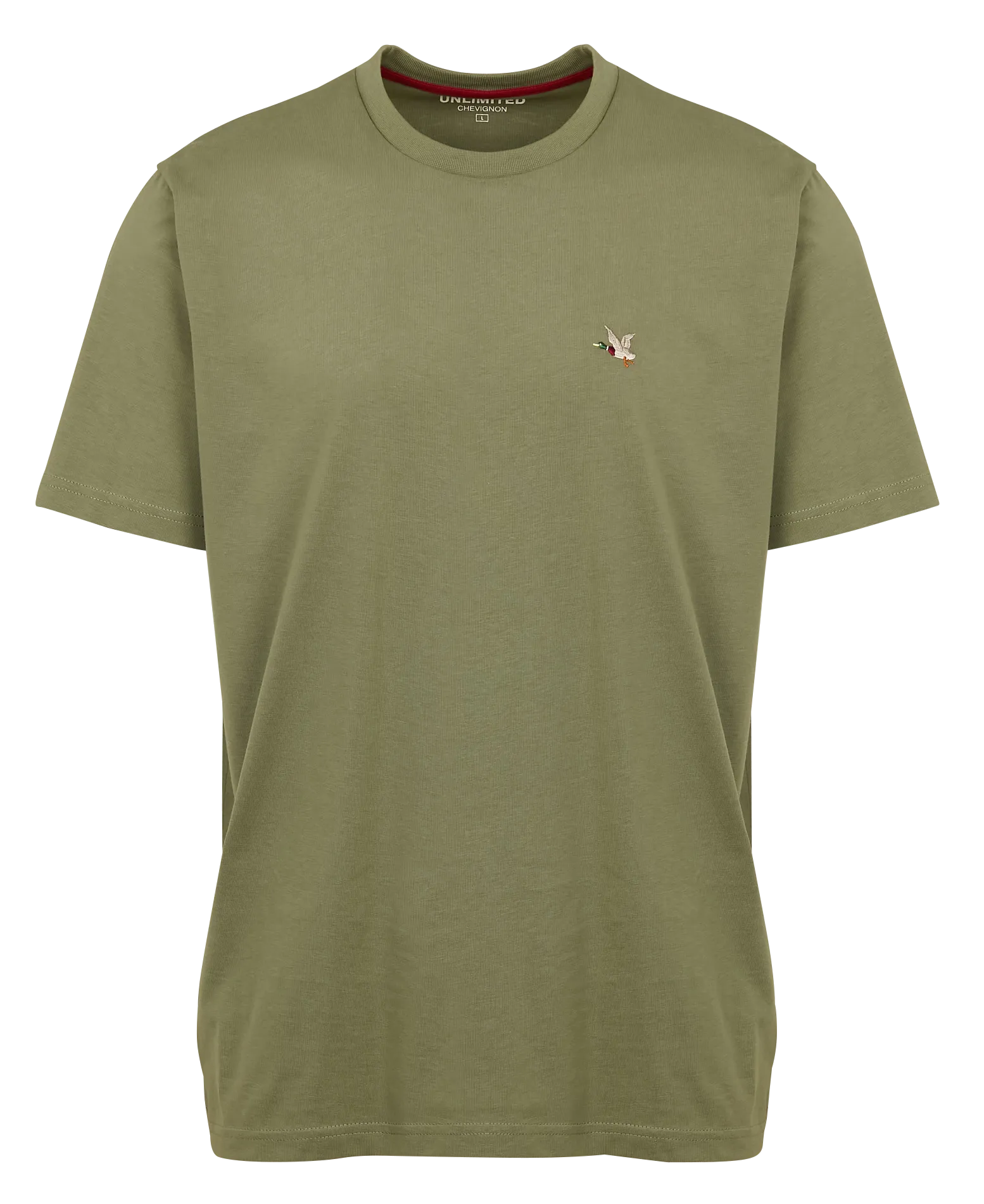 CHEVIGNON Camiseta recta de algodón serigrafiada en verde