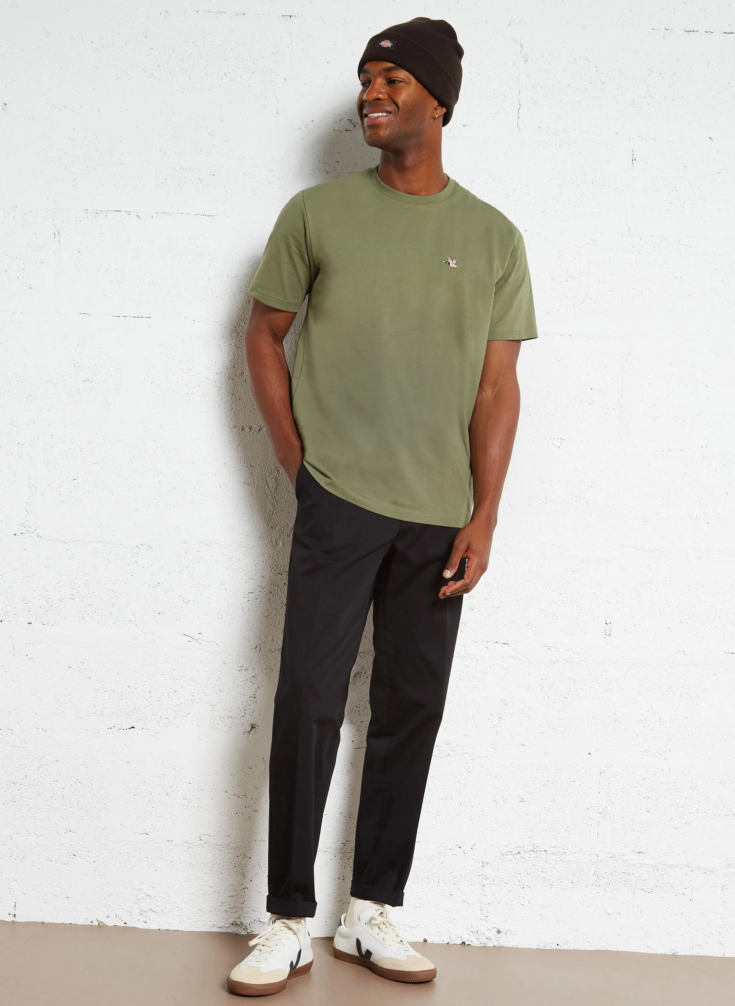 CHEVIGNON Camiseta recta de algodón serigrafiada en verde