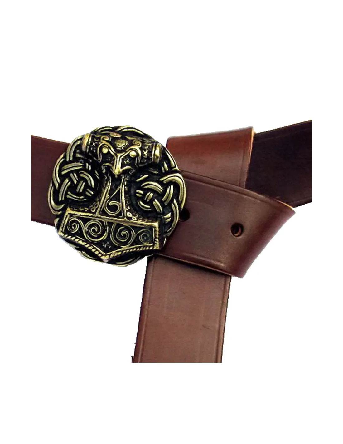 Cinturón vikingo hebilla Martillo de Thor
