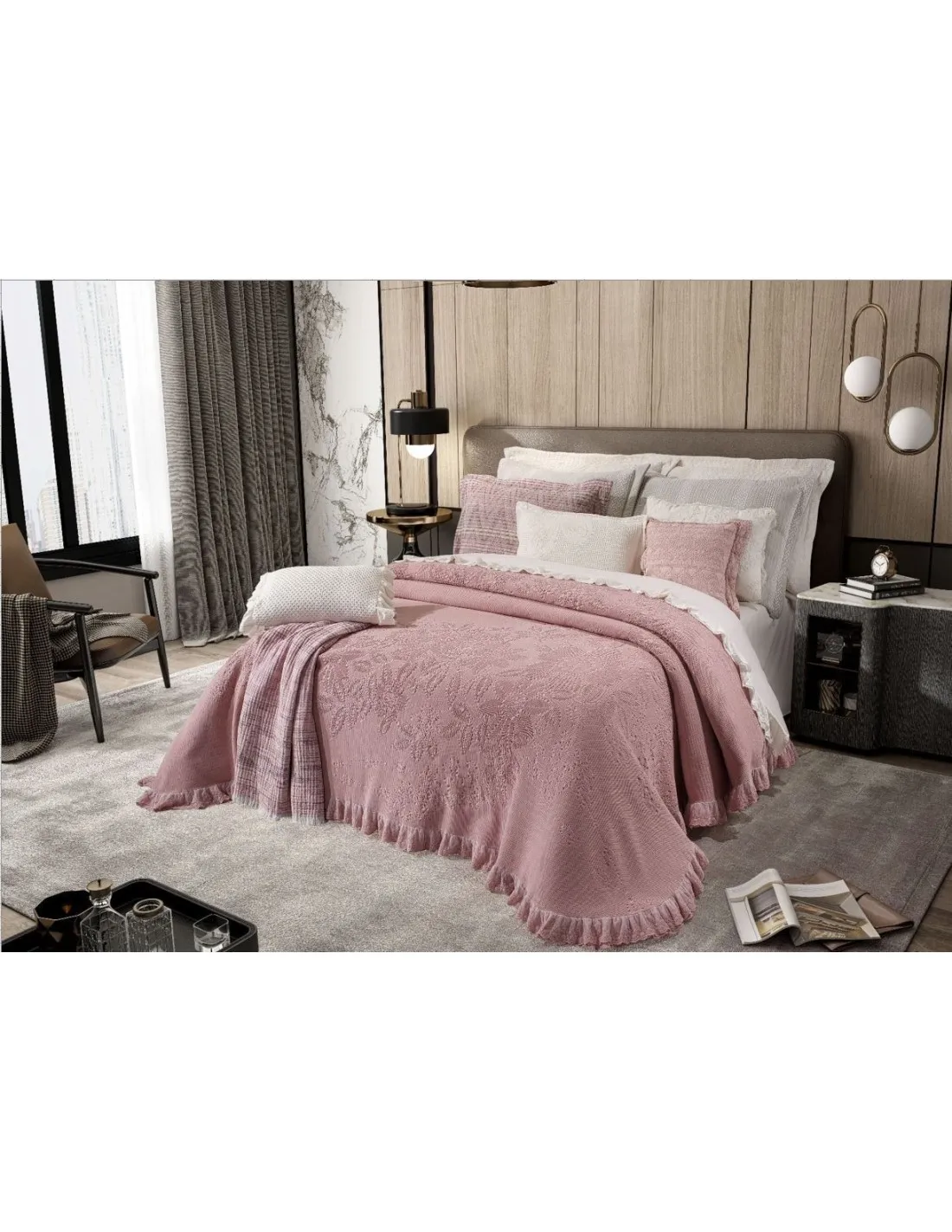 COLCHA CAPA DECOR DONNA + FUNDAS COJ