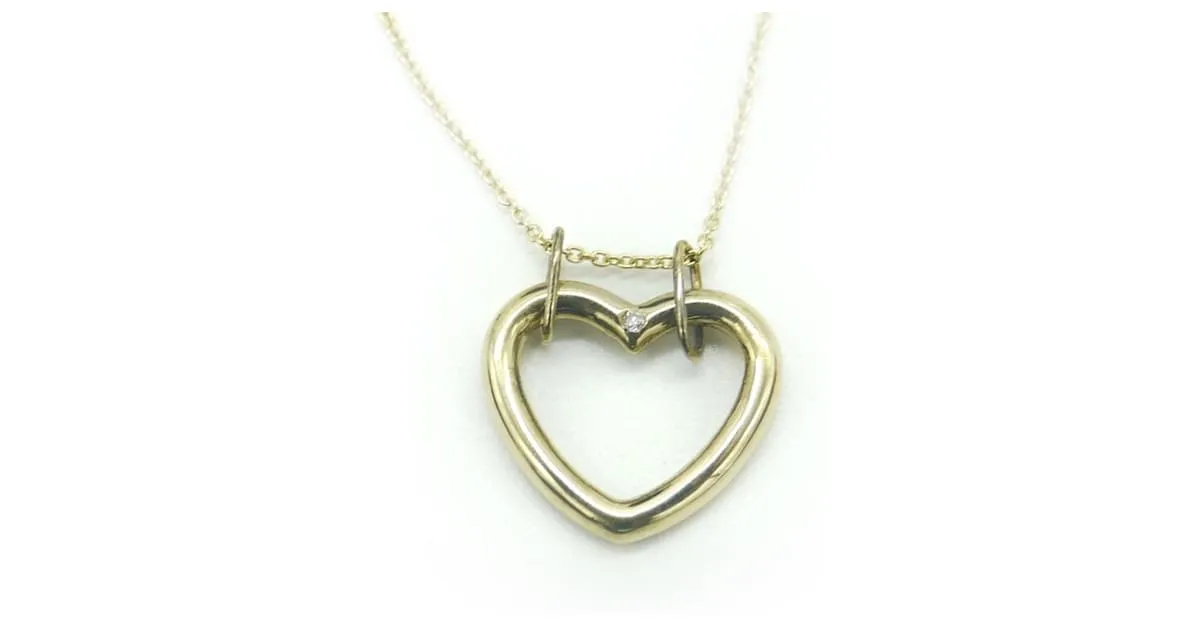 Collar de corazón de diamante de 18K Tiffany & Co. 