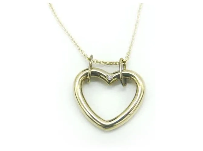 Collar de corazón de diamante de 18K Tiffany & Co. 