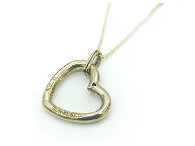 Collar de corazón de diamante de 18K Tiffany & Co. 