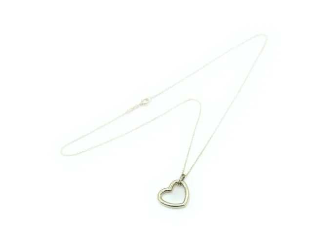 Collar de corazón de diamante de 18K Tiffany & Co. 