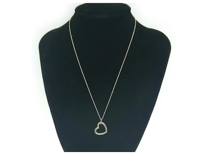 Collar de corazón de diamante de 18K Tiffany & Co. 