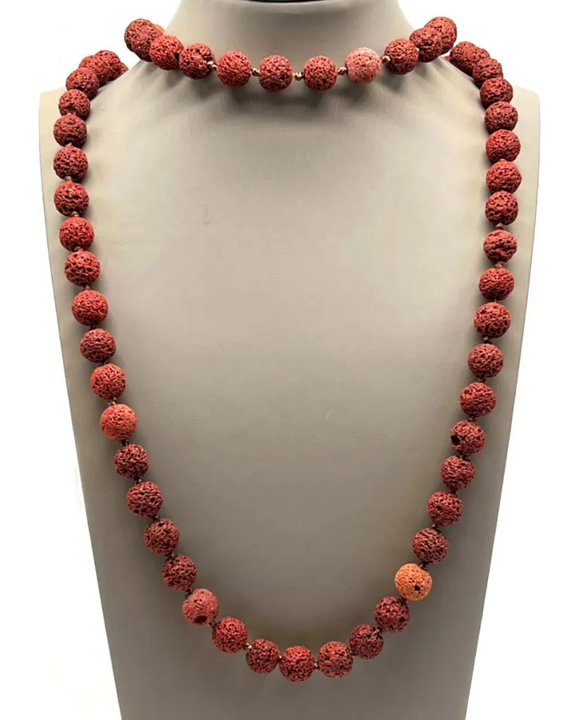 COLLAR LARGO GRANATE DE LAVA PARA ANIMAR PRENDAS DE VESTIR