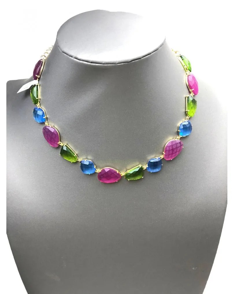 COLLARES BAÑO ORO PIEDRAS SEMI PRECIOSAS ALTA BISUTERIA NUEVOS DISEÑOS