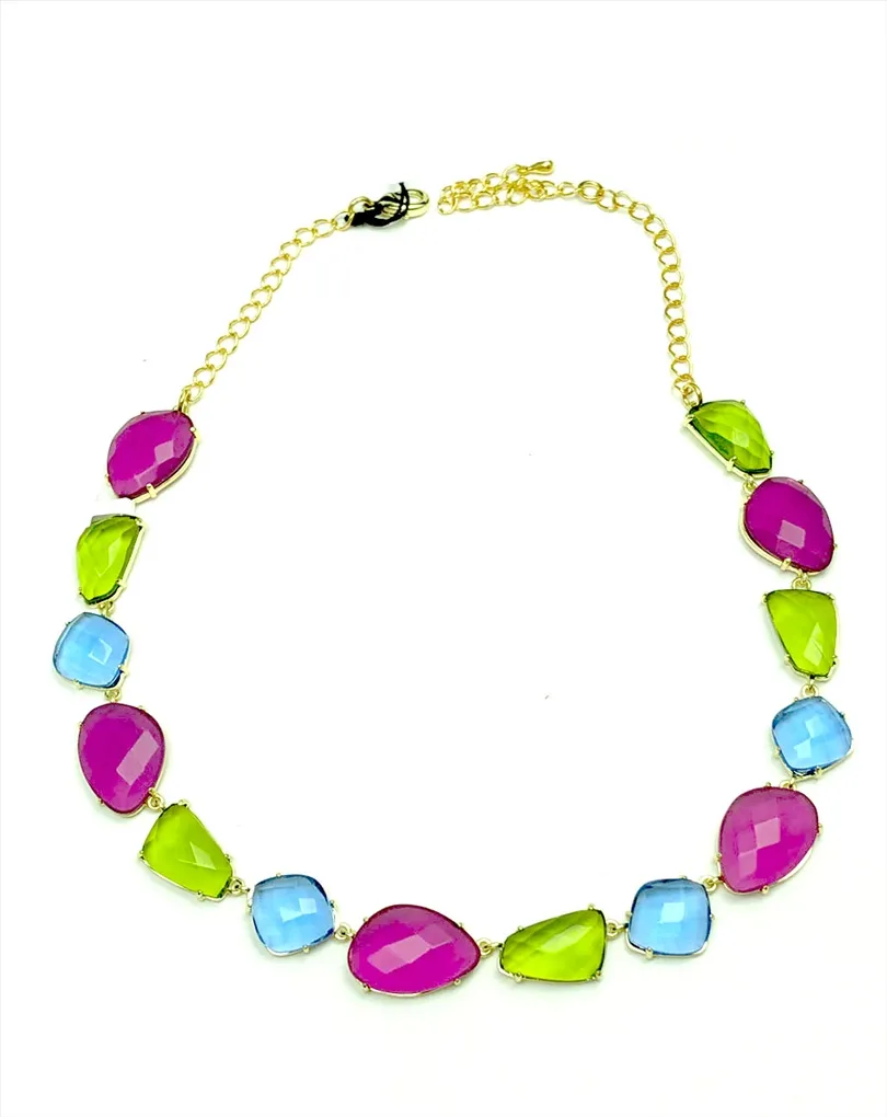 COLLARES BAÑO ORO PIEDRAS SEMI PRECIOSAS ALTA BISUTERIA NUEVOS DISEÑOS