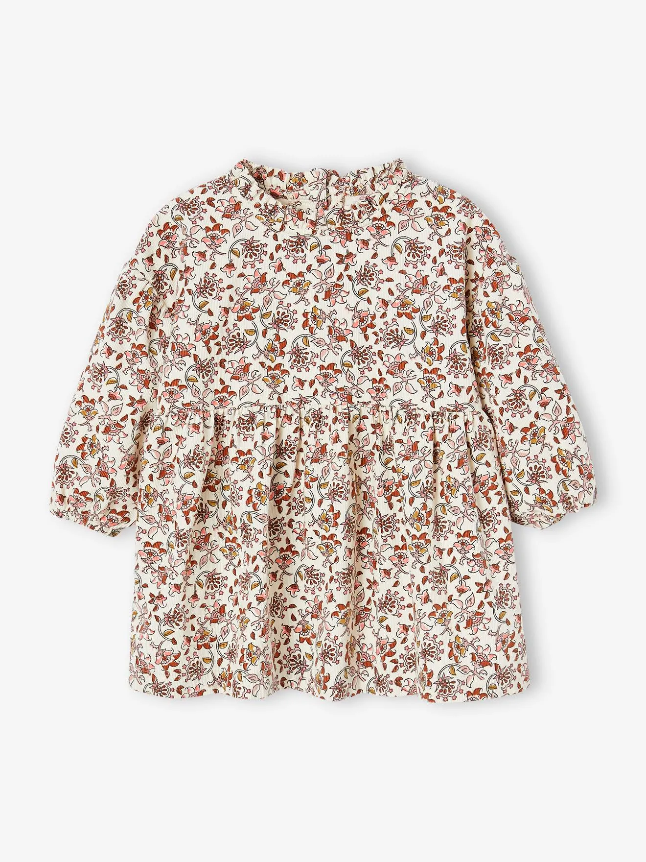 Conjunto 3 prendas para bebé: chaleco acolchado, vestido y cinta del pelo de terciopelo