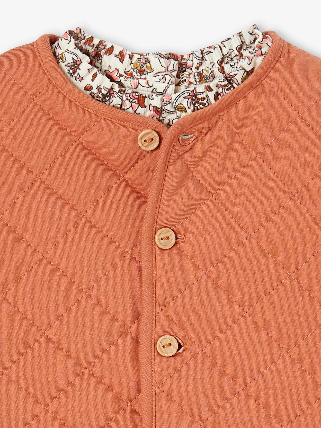 Conjunto 3 prendas para bebé: chaleco acolchado, vestido y cinta del pelo de terciopelo