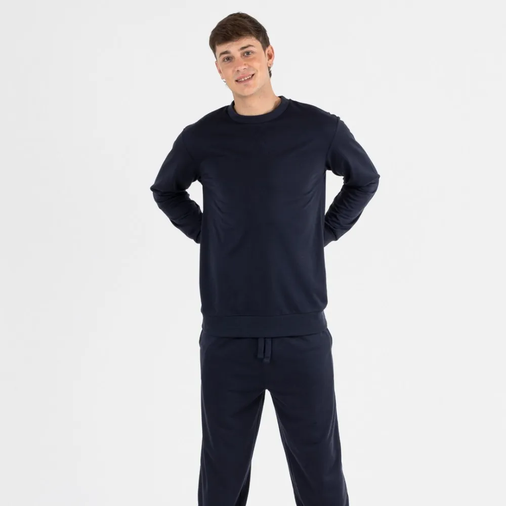 Conjunto deportivo largo hombre azul marino