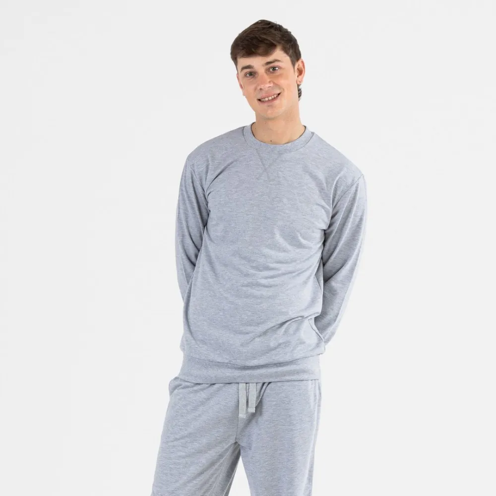 Conjunto deportivo largo hombre gris
