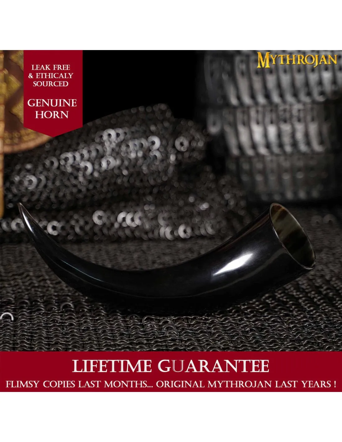 Cuerno Vikingo auténtico para beber (500 ml.)