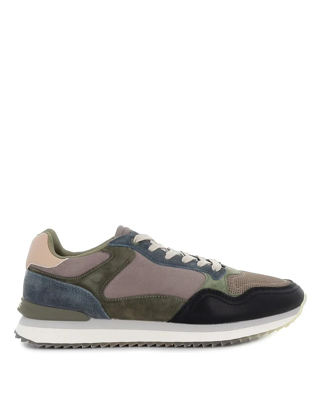 Deportiva urbana de piel multicolor negro para hombre HOFF