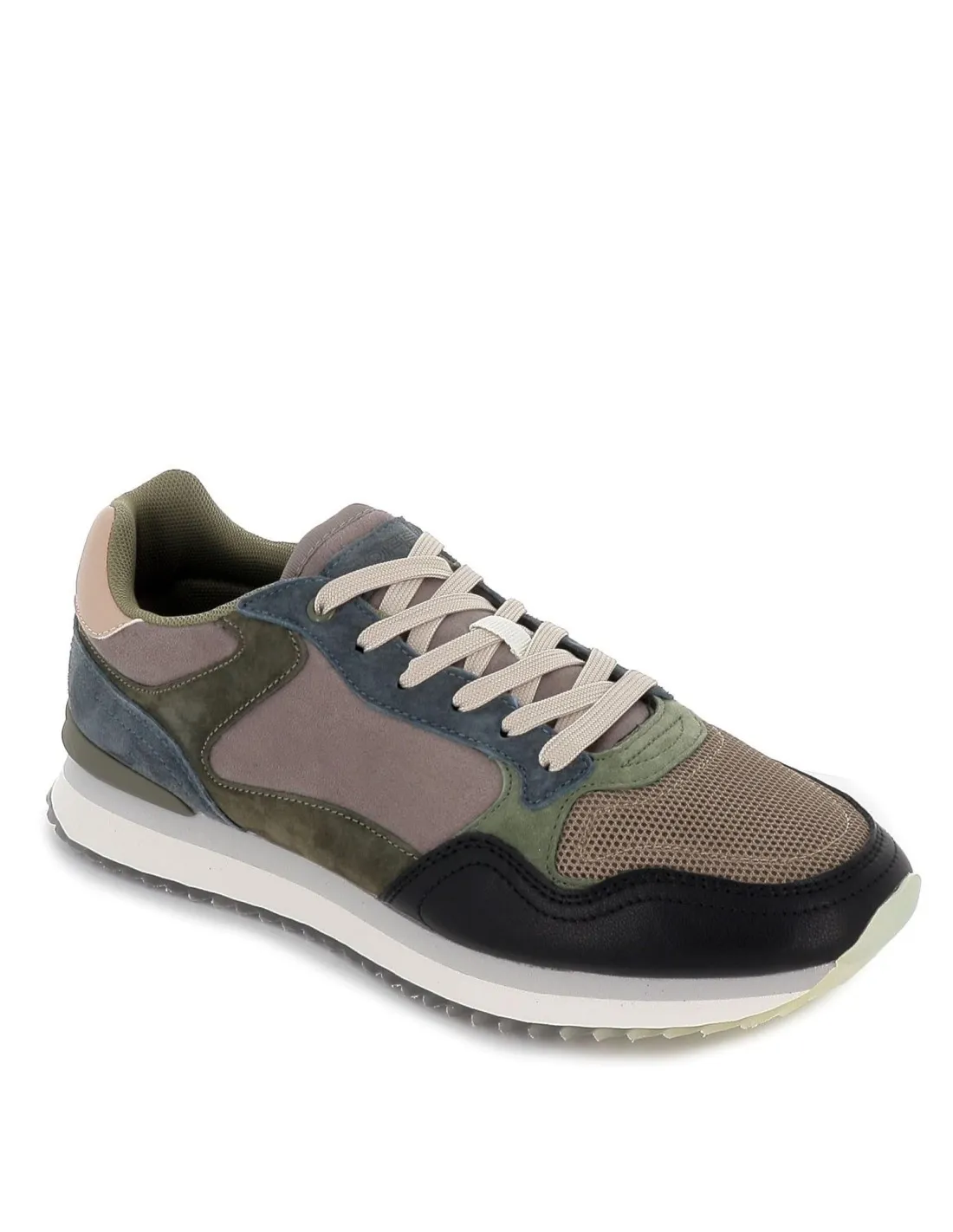 Deportiva urbana de piel multicolor negro para hombre HOFF