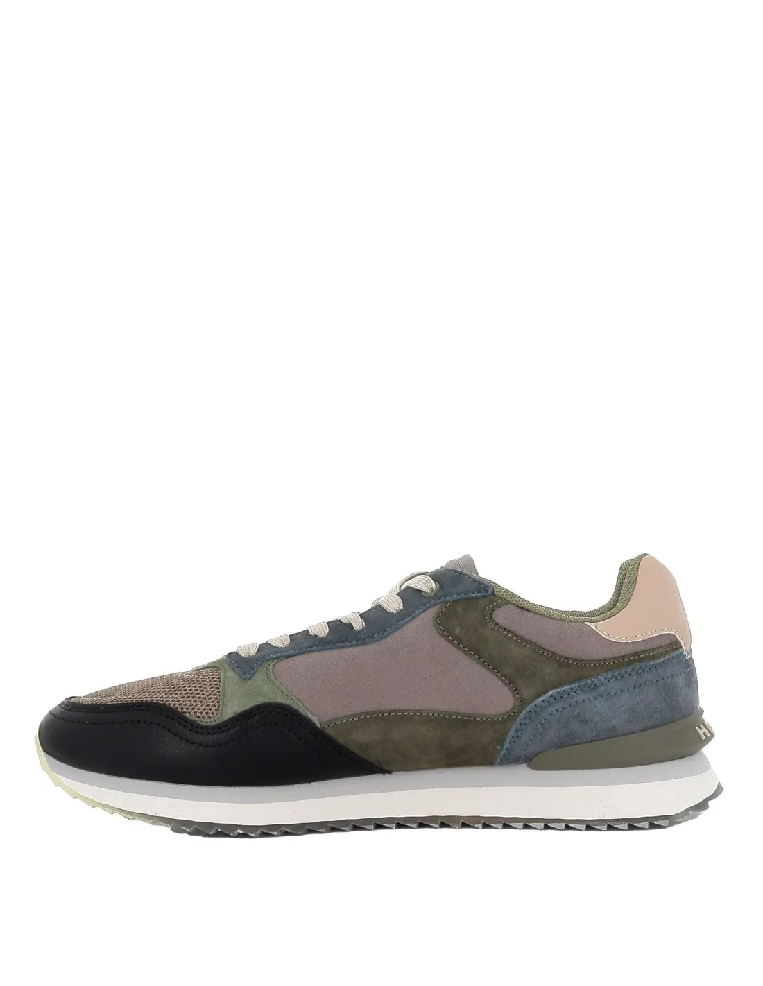 Deportiva urbana de piel multicolor negro para hombre HOFF