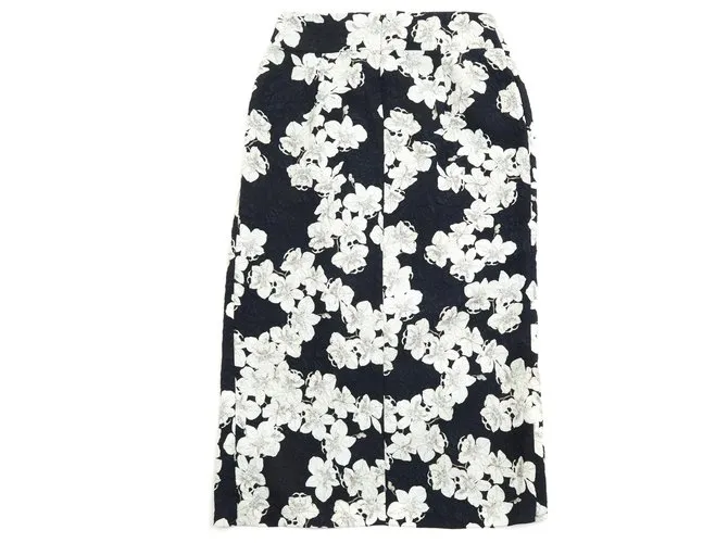 Erdem FLORES BLANCAS NEGRAS FR38 Negro Crudo 