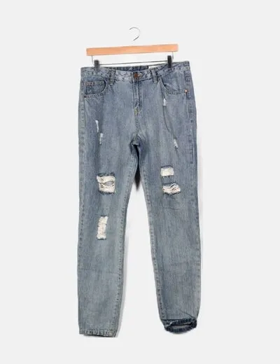 Esmara Pantalón denim azul rotos