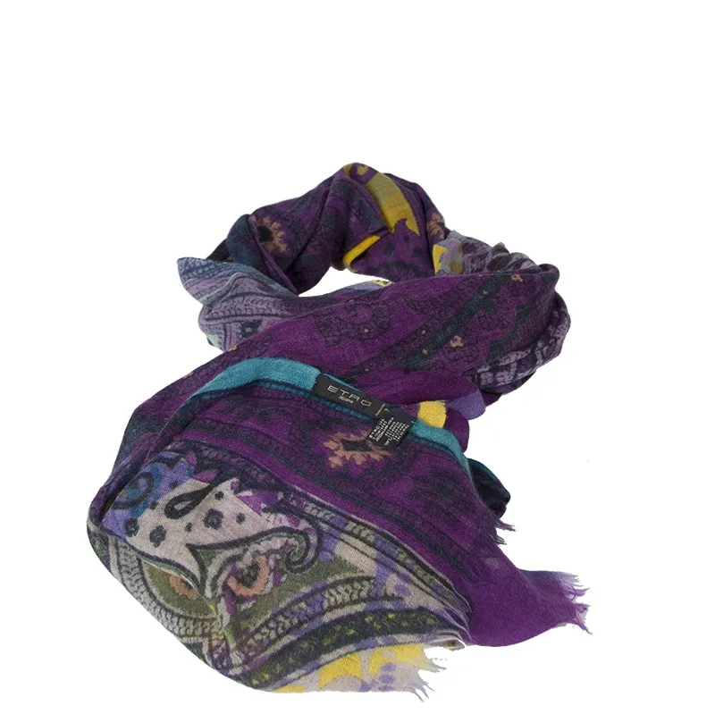 Etro Bufanda Morada Cachemir