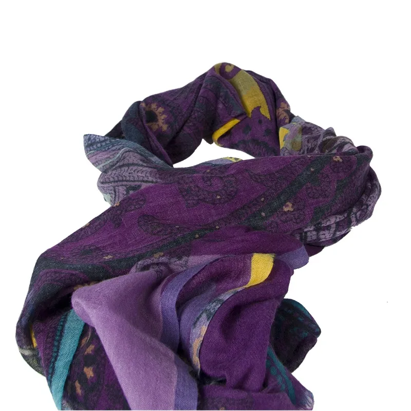 Etro Bufanda Morada Cachemir