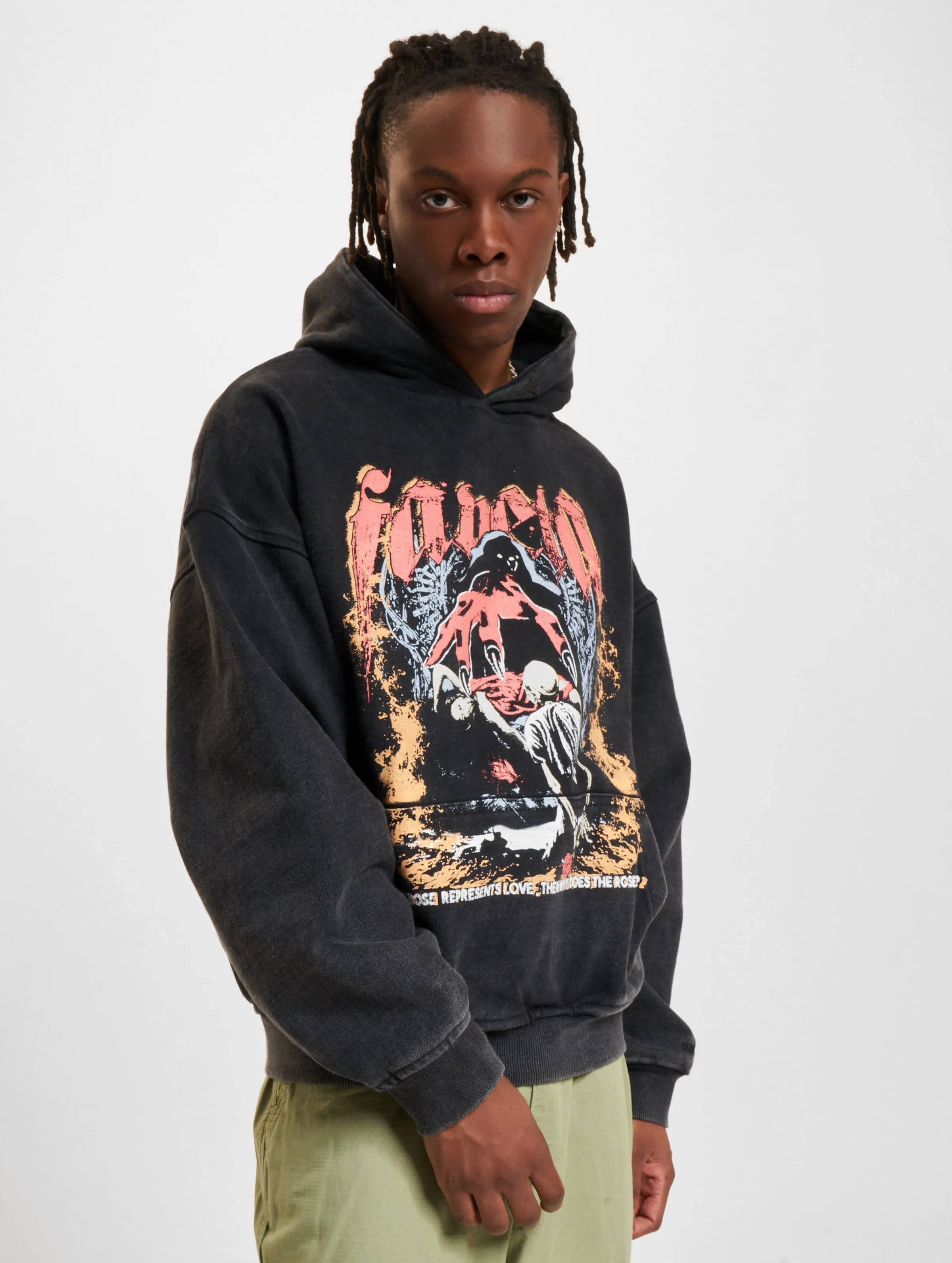 Favela Rose Black Washed