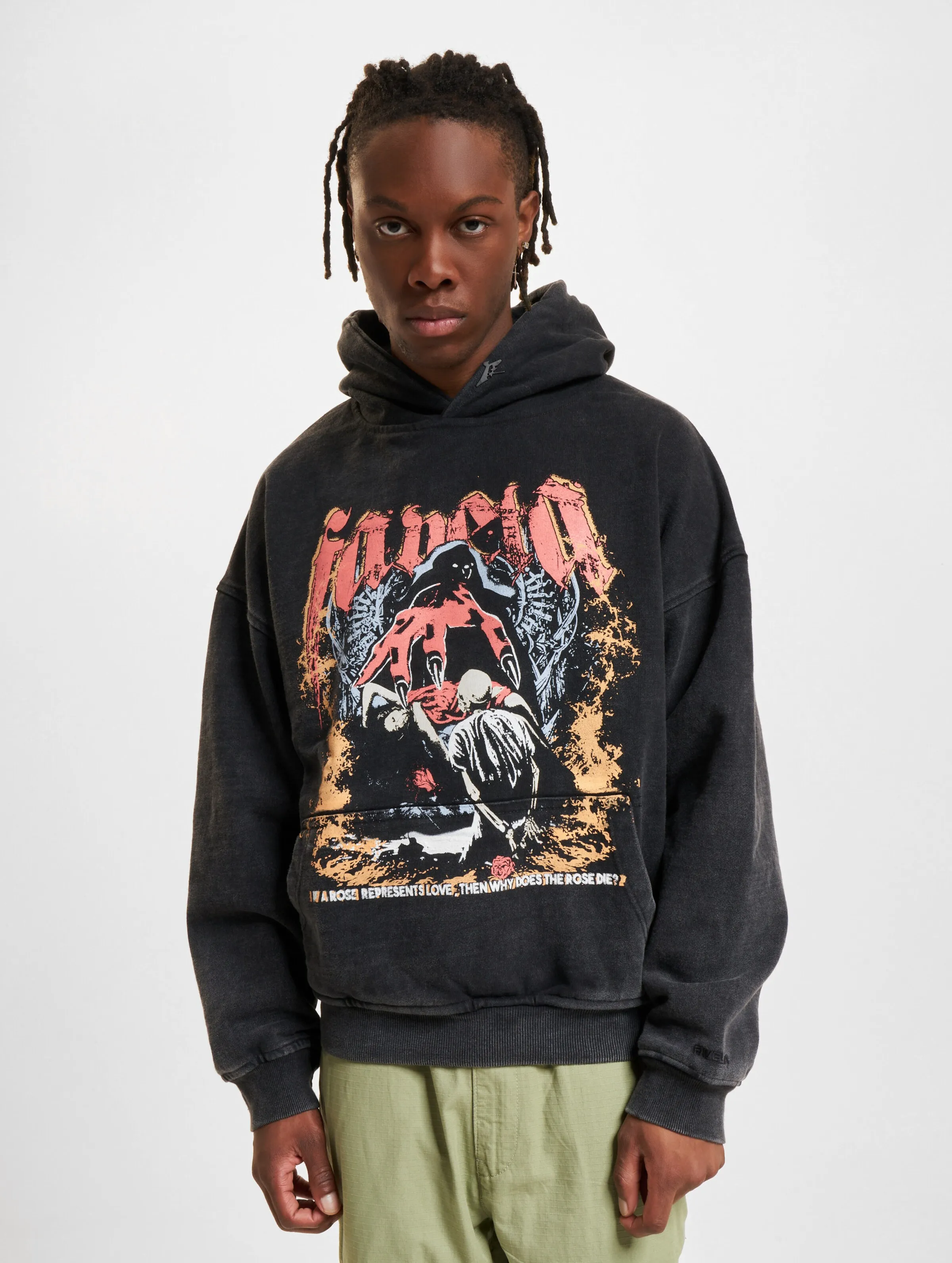 Favela Rose Black Washed