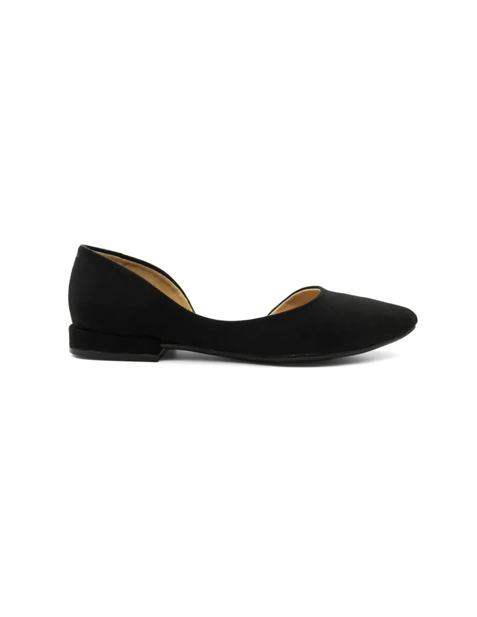 Flats puntales Color Negro Para Mujer De RBCOLLECTION