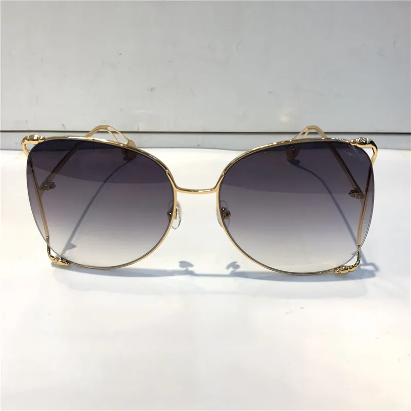 GAFAS DE SOL DISEñADOR DE VERANO 0252 ESTILO PARA HOMBRES MUJERES ANTIULTRAVIOLETA PLACA RETRO GAFAS DE CUADROS GRANDES DE META