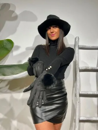 Guantes Pompón JHELO Negro