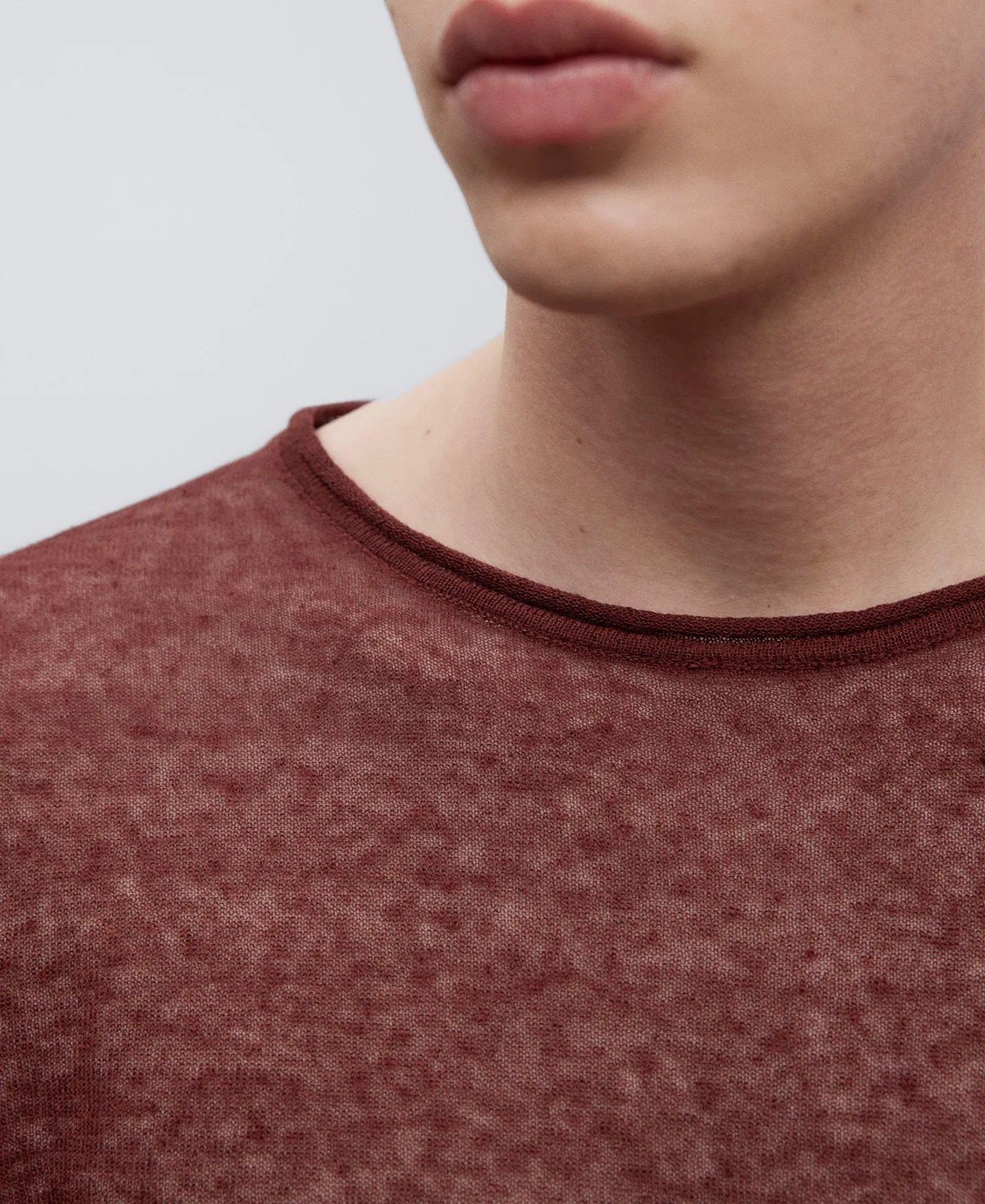 Jersey jaspeado marrón hombre