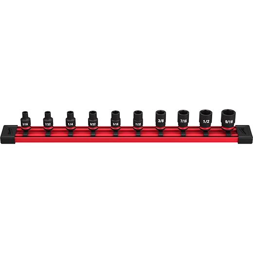 Juego de 10 piezas de cubos estándar SAE de 6 puntas SHOCKWAVE Impact Duty™