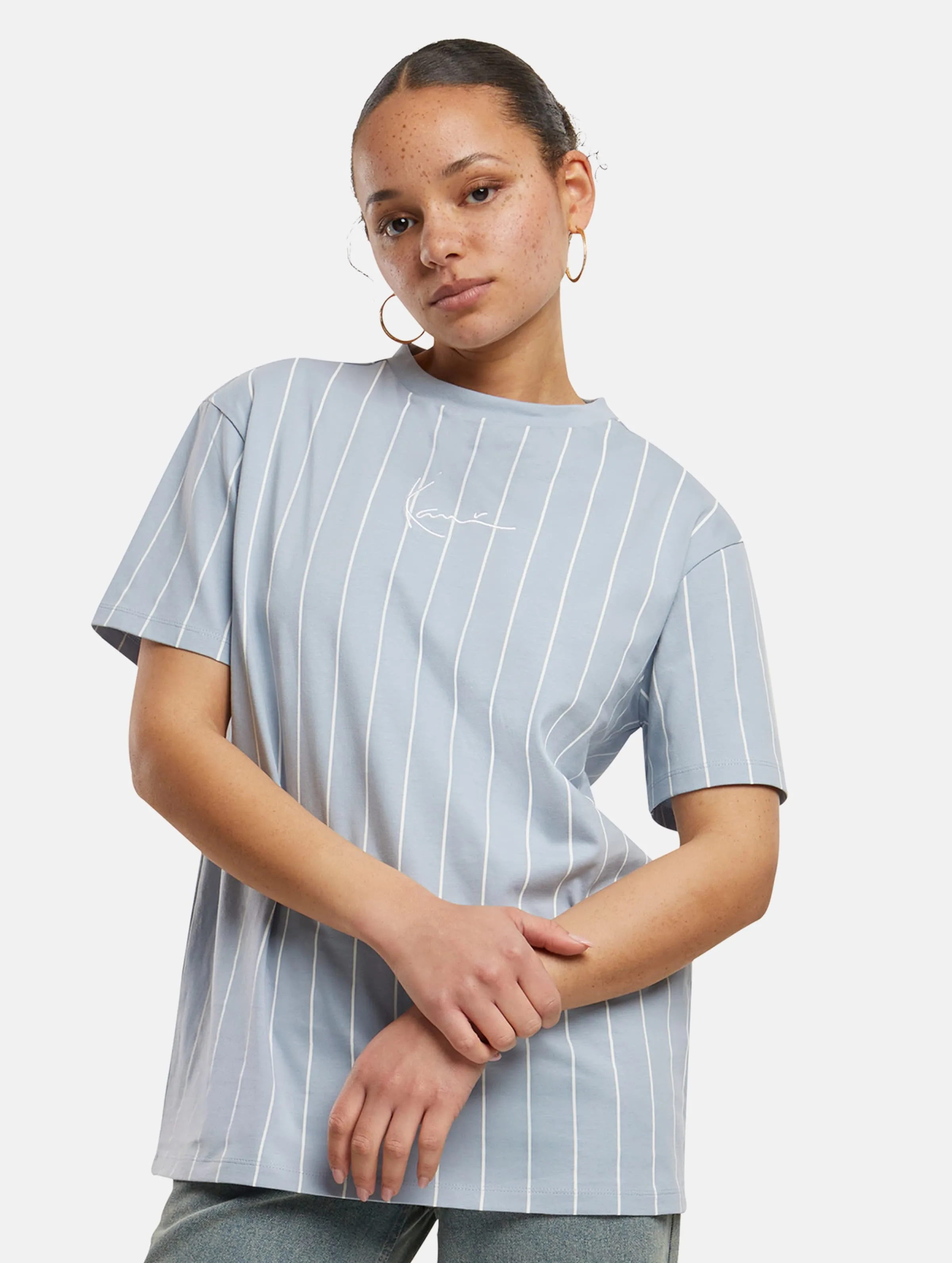 Karl Kani Small Signature Essential Pinstripe Oversized