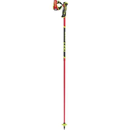 Leki Bastones Venom SL 3D (Rojo brillante/Negro/Amarillo neón)