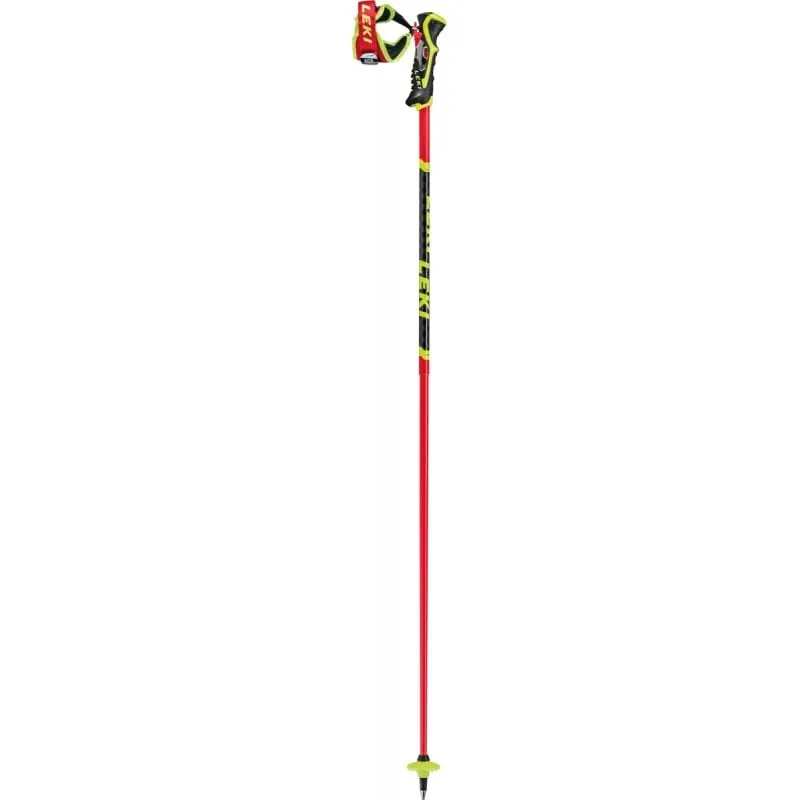 Leki Bastones Venom SL 3D (Rojo brillante/Negro/Amarillo neón)