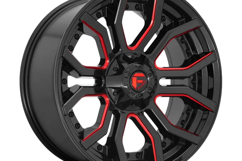 Llanta de aleación D712 Rage Gloss Black RED Tinted Clear Fuel 9.0x20 ET1 106,1 6x135;6x139,7