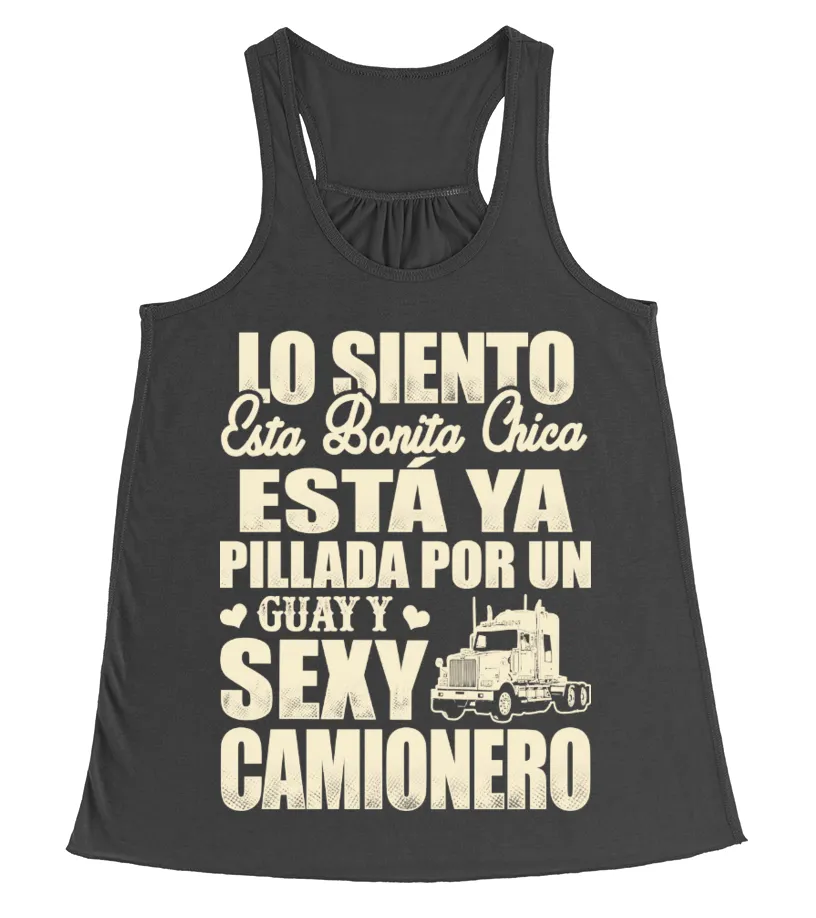 Lo siento esta bonita chica está ya pillada por un guay y sexy camionero Camiseta tirantes fluida Mujer